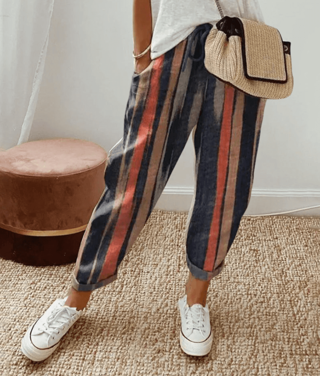 Alison | Casual Patterned Trousers