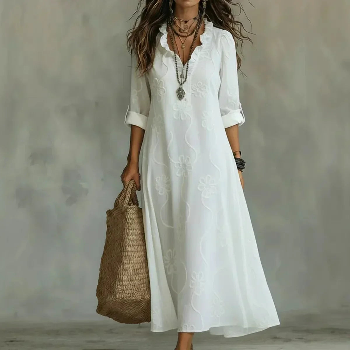 Sienna - Floral Waist-Slimming Summer Dress