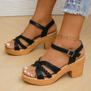 Woven Heeled Sandals