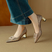 Gloria – Glitter Court Shoes