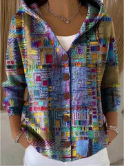 Leila - Button Hooded Cardigan