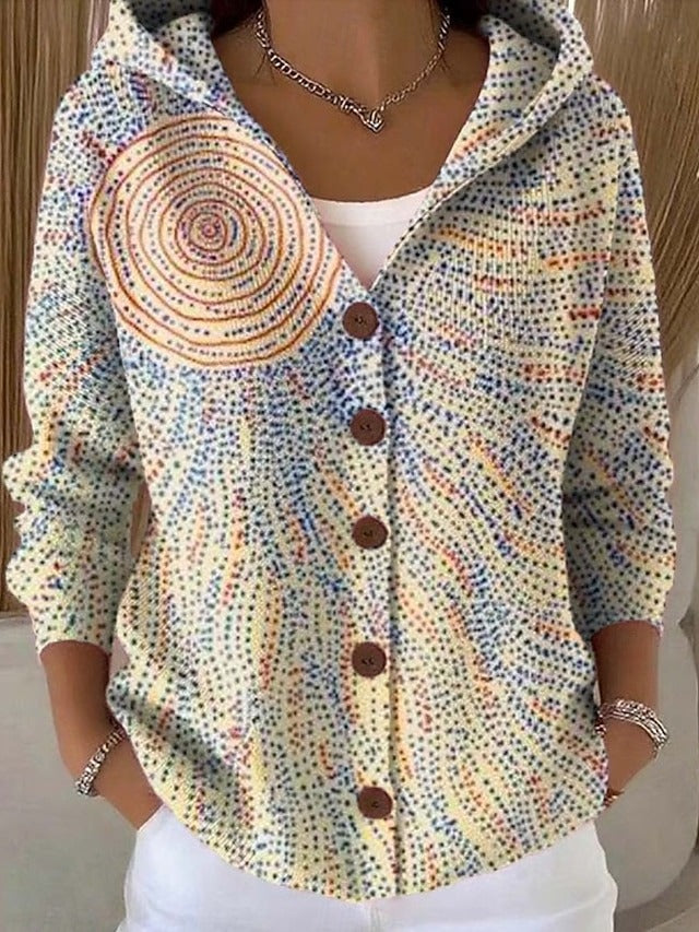 Leila - Button Hooded Cardigan