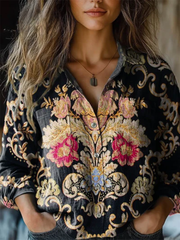 Artistic Print Blouse