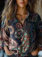 Vintage Garden Floral Blouse
