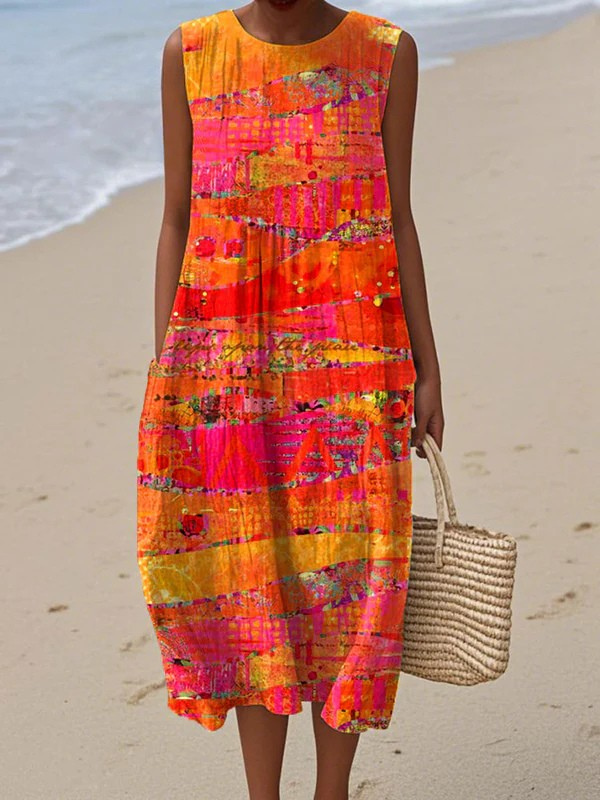 Faye - Sunset Midi Dress