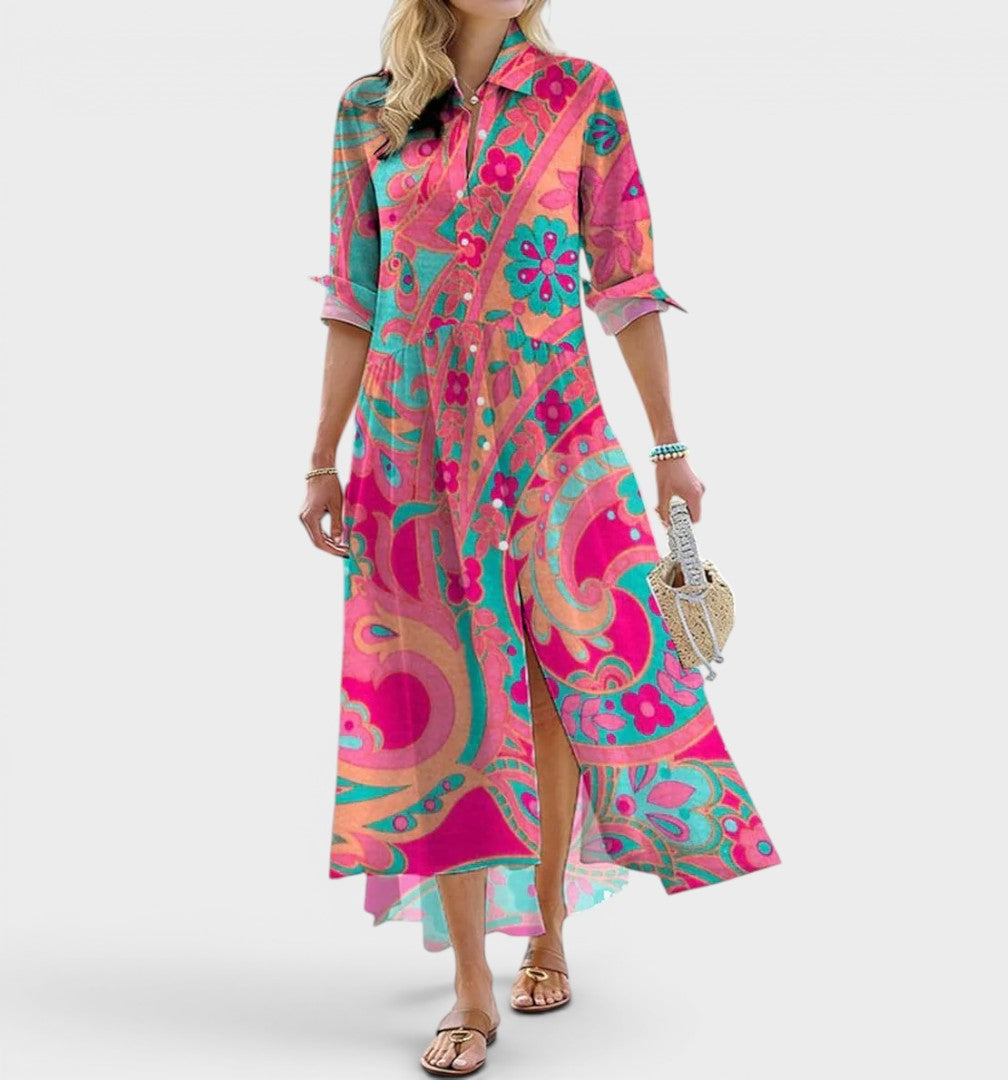 Vivian | Floral Print Midi Dress
