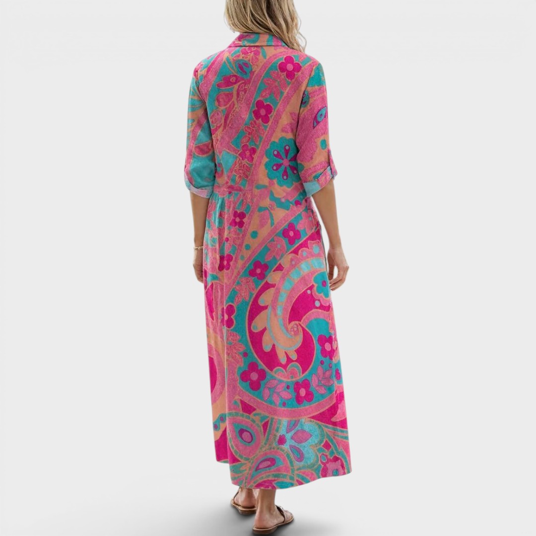 Vivian | Floral Print Midi Dress