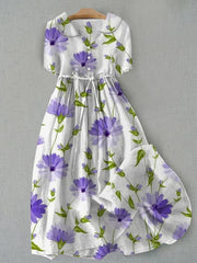Amélie | Elegant Lavender Floral Dress