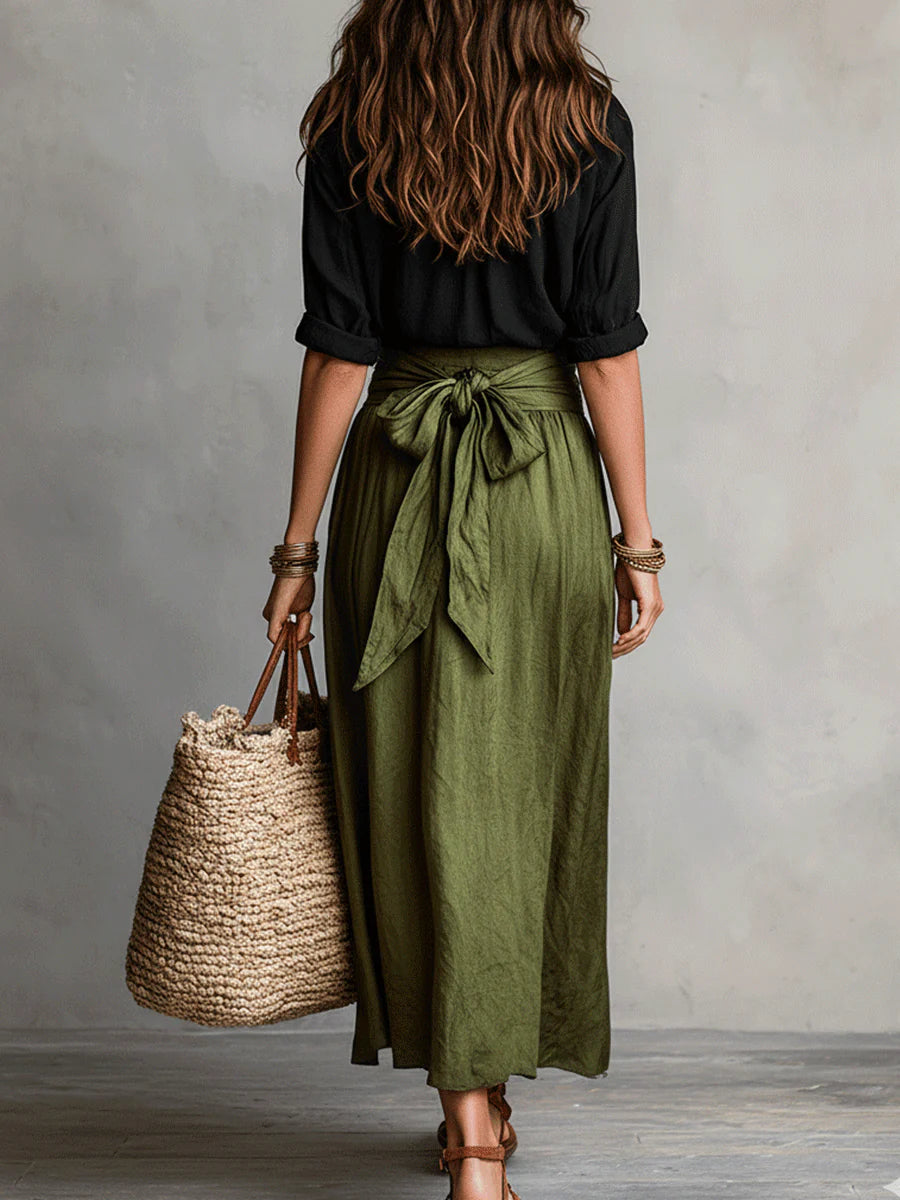 River - Two-Piece Set: Top & Midi Skirt