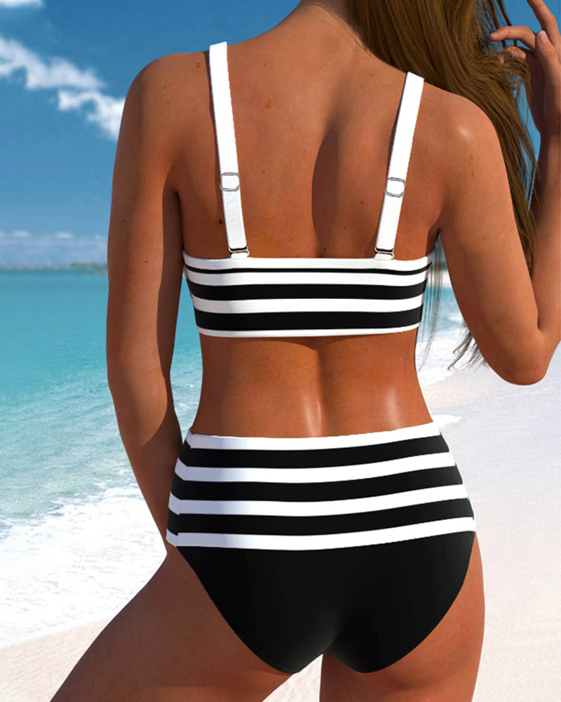 Lula | Striped High-Waisted Bikini