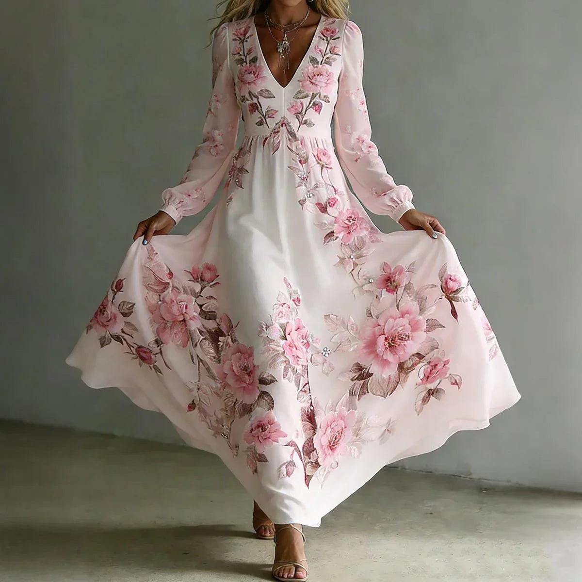 Rachel | Romantic Floral Maxi Dress