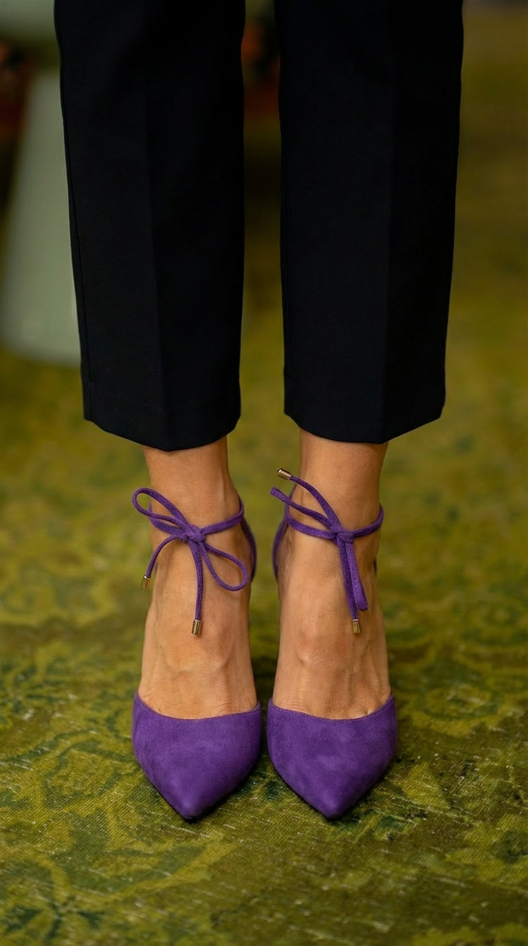 Court Shoes with Ankle Strap