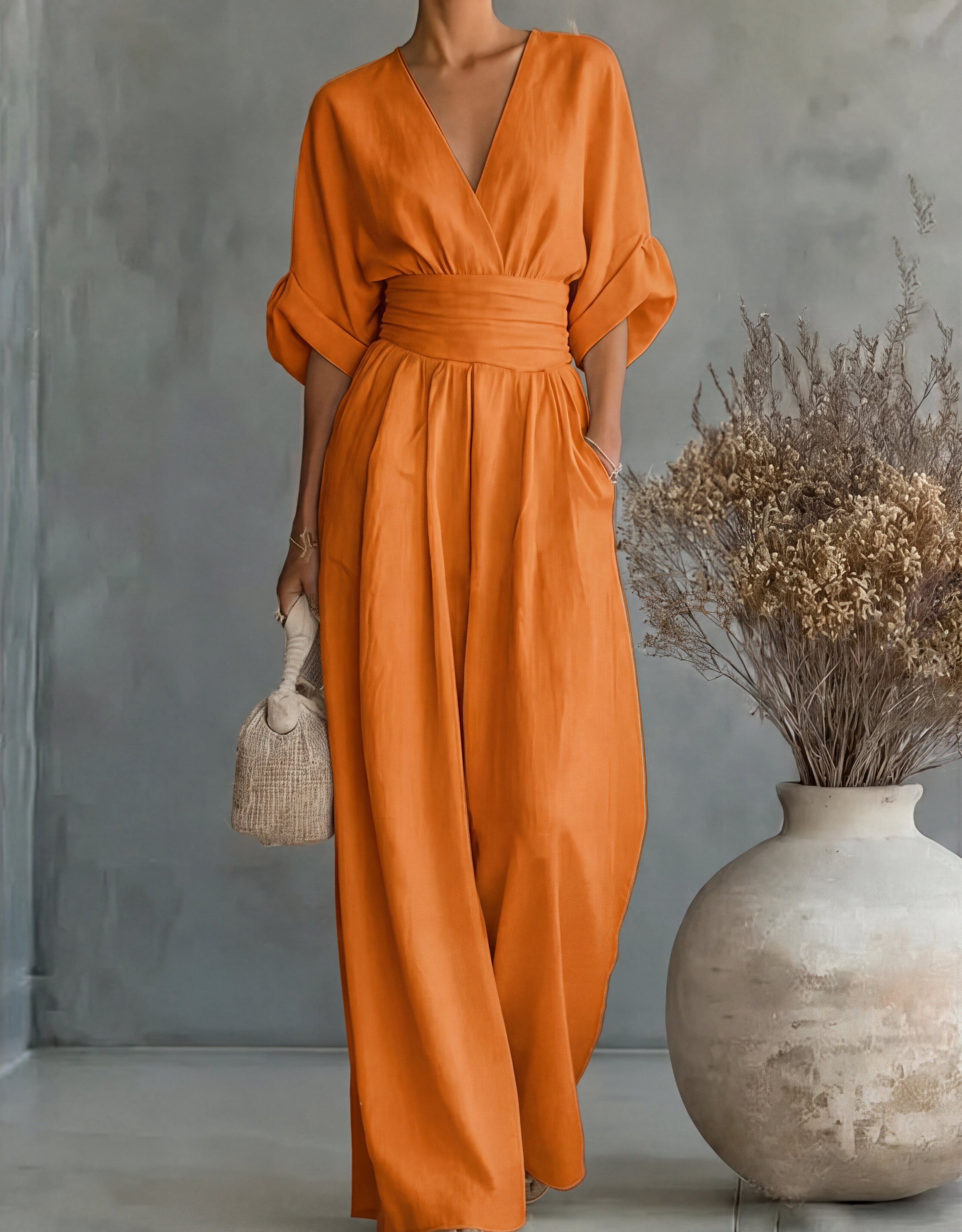 Jacy - Elegant V-Neck Jumpsuit