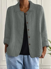 Emily - Relaxed Button-Front Blouse