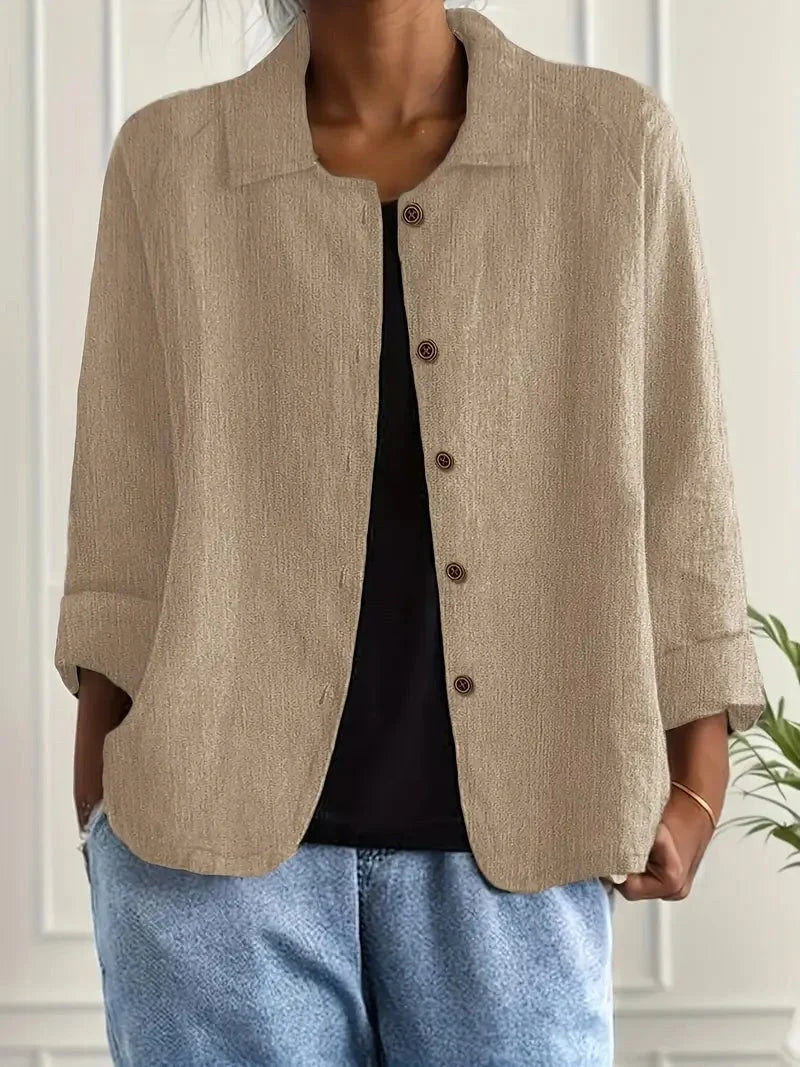 Emily - Relaxed Button-Front Blouse